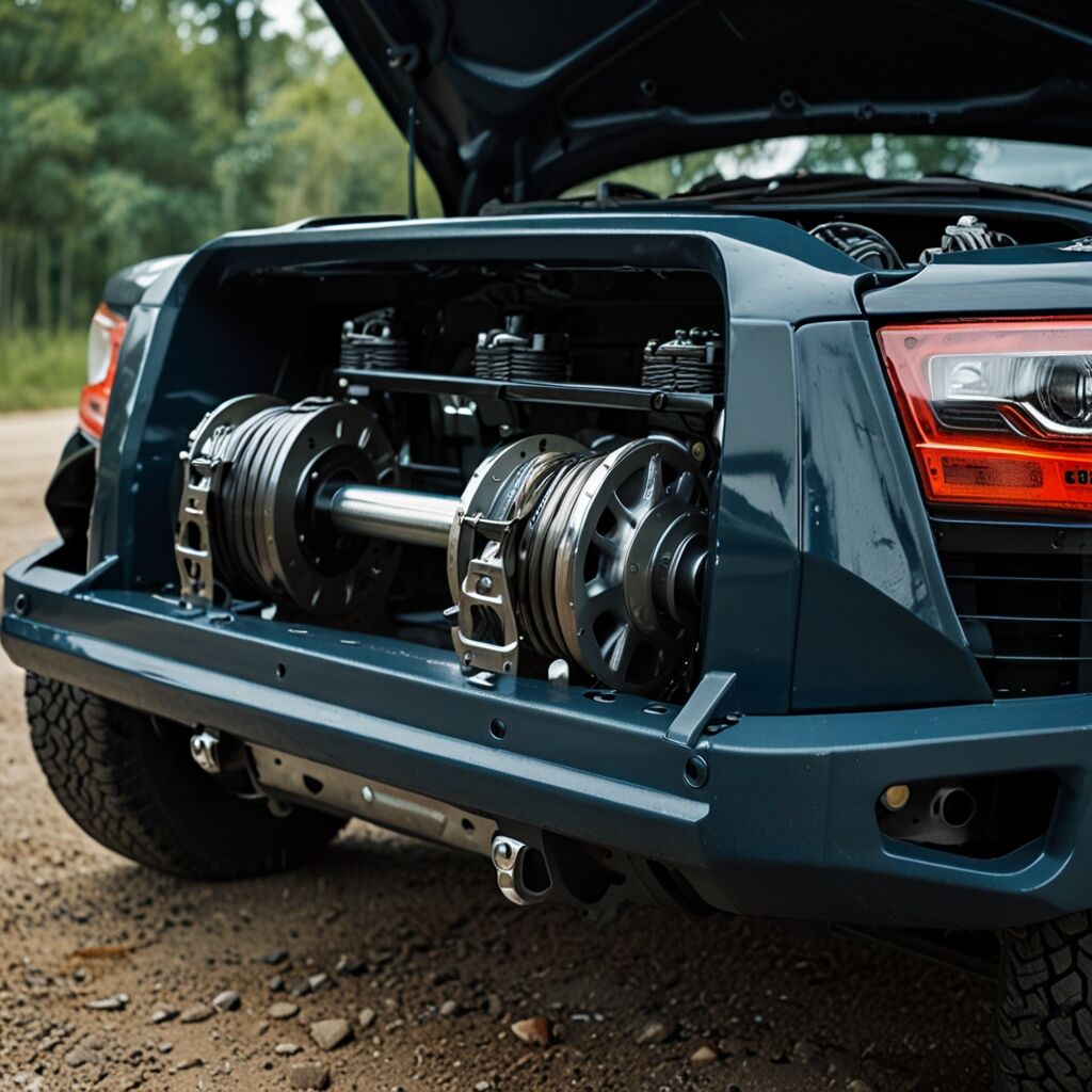 Gas winch with excellent braking system