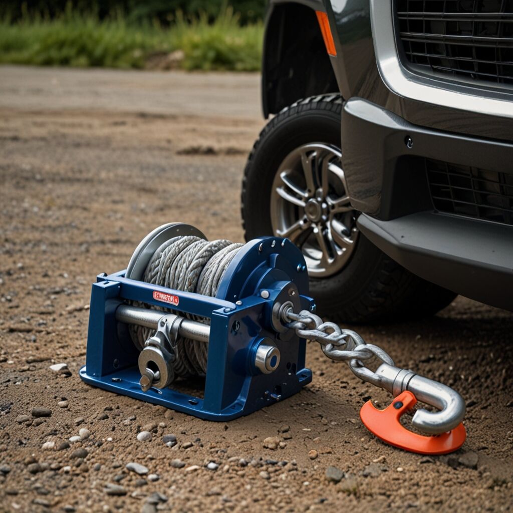Gas winch with great traction control