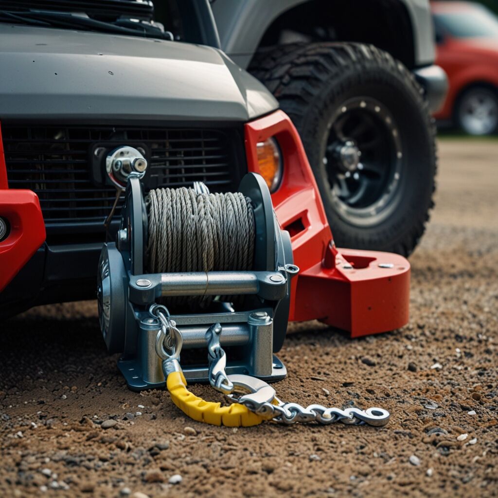 Heavy-duty winch with sturdy construction